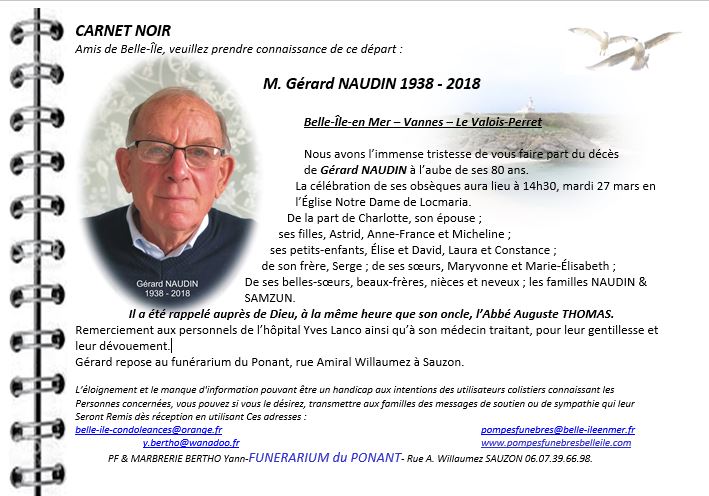 NAUDIN Gérard 1938 - 2018