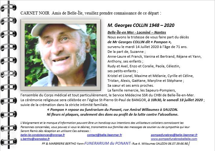 Georges COLLIN 1948 - 2020