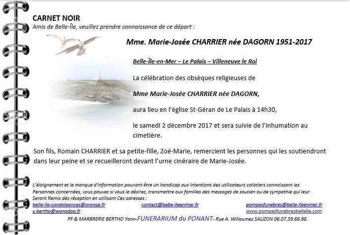 CHARRIER Marie-Josée 1951 - 2017