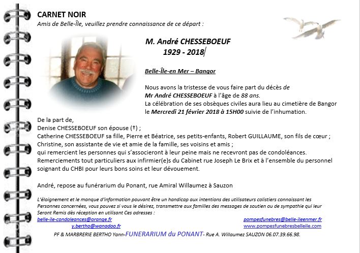 CHESSEBOEUF André 1929 - 2018