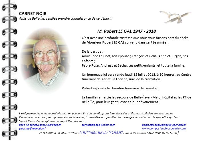 LE GAL Robert 1947 - 2018