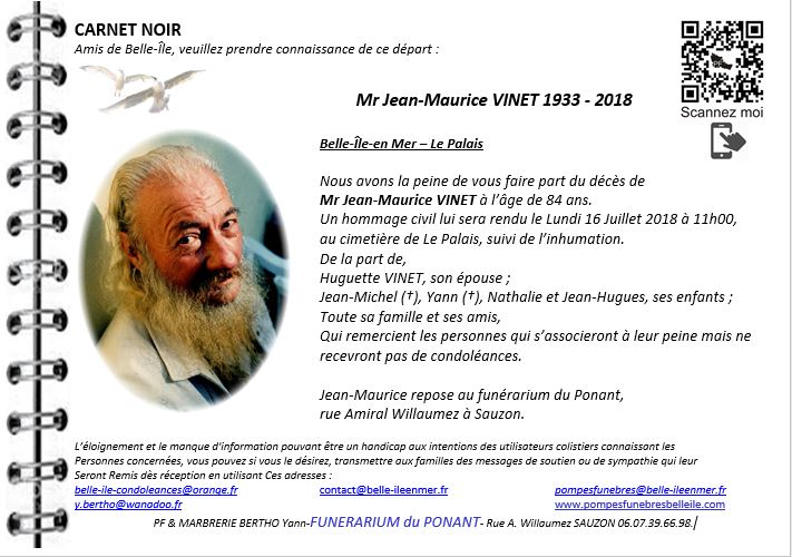 VINET Jean-Maurice 1933 - 2018