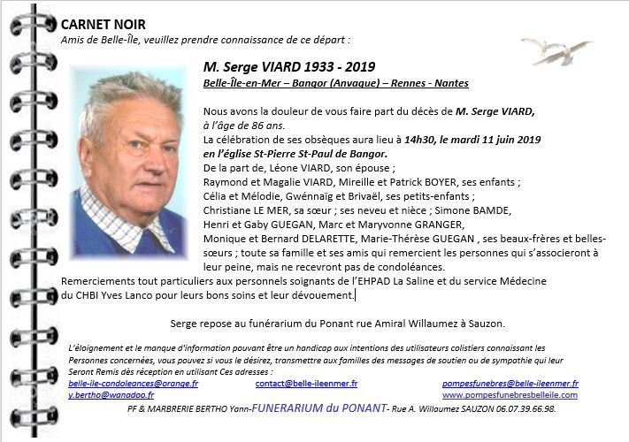 Serge VIARD 1933 - 2019