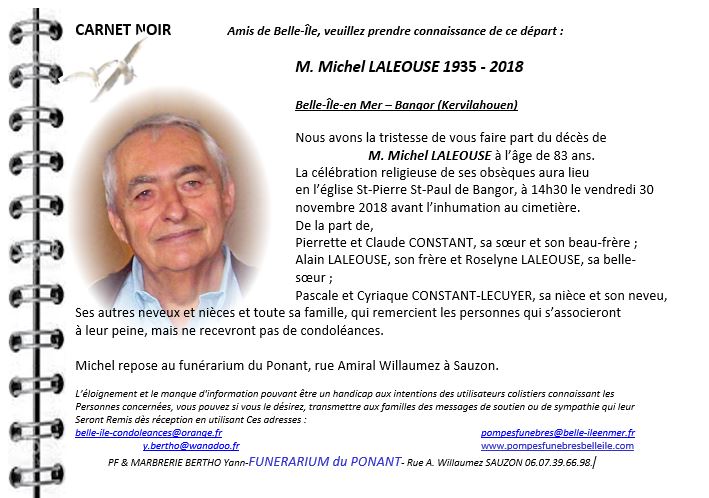 Michel LALEOUSE 1935-2018